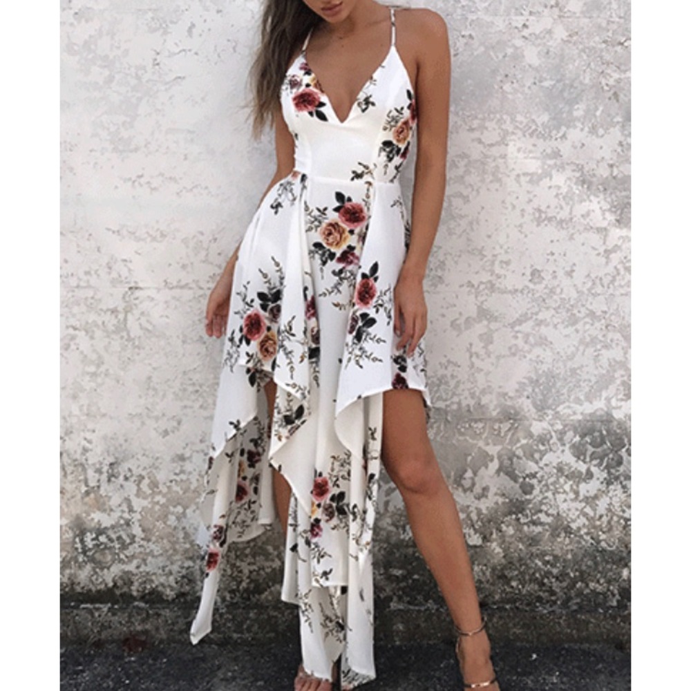 Floral high low asymmetrical dress - Picture 7 of 7