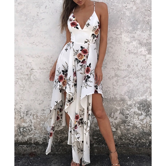 Floral high low asymmetrical dress - Picture 7 of 7