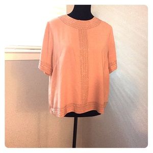 H&M US 12 Peach Blouse