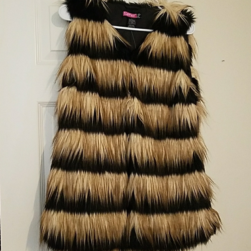 Faux fur vest