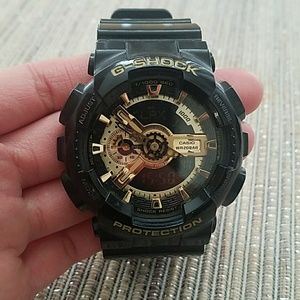 G-Shock Analog Digital Black Resin Strap Watch
