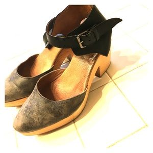 Free People wooden platform sandals