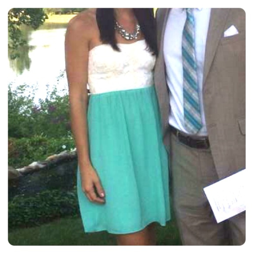 Lacey strapless dress