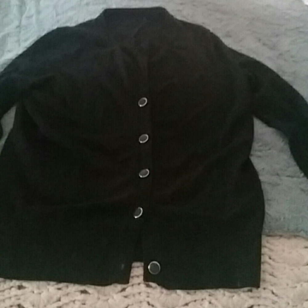 Black Cotton Cardigan