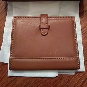 Coach brown leather mini wallet - NWOT