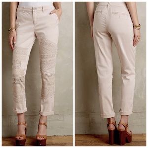 Anthropologie Light Pink Capri