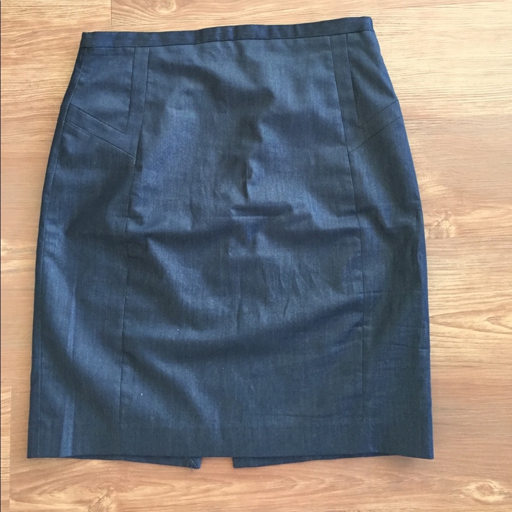 Express denim pencil skirt