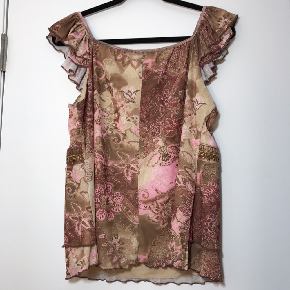Venezia Jeans Layered Ruffle Top - Picture 3 of 5