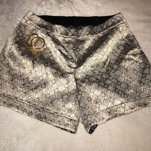 Aztec shape gold shorts