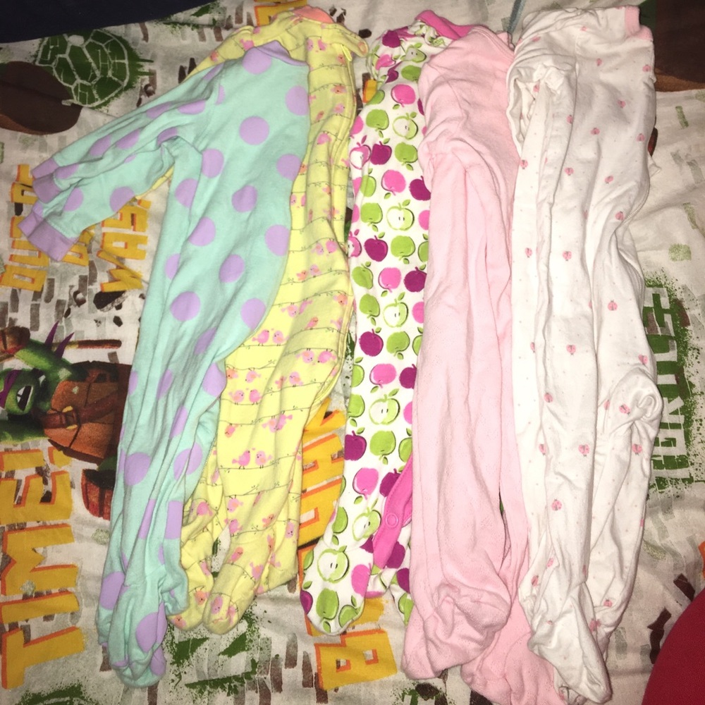 Baby Girl Footed Pjs