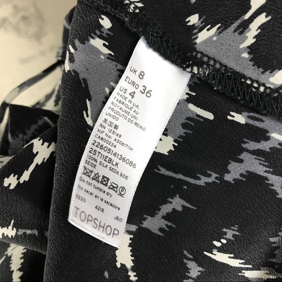 Black grey leopard print silk tank top - Picture 3 of 8