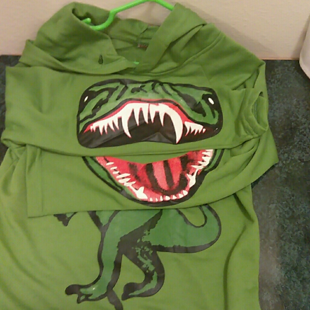 Dinosaur Flash Long sleeve T Shirt boys 4  and 5