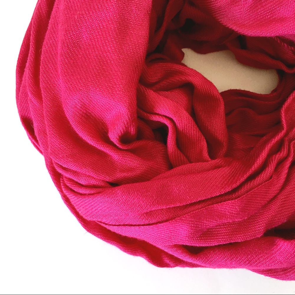 Bright pink long scarf