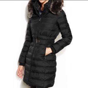 DKNY Black Puffer Coat