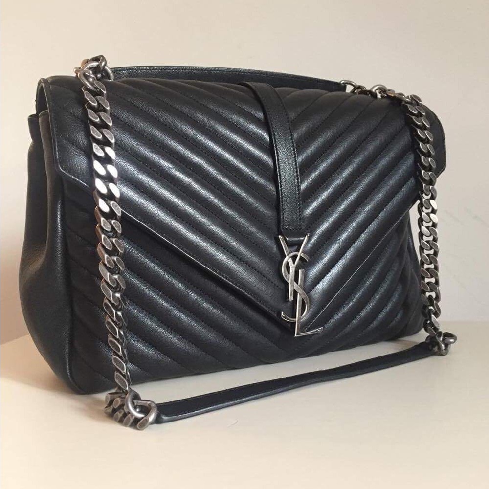 Authentic saint laurent ysl college bag large