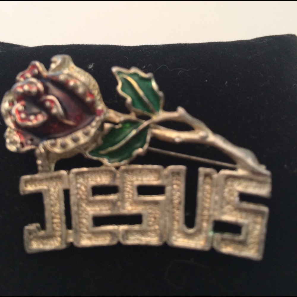 Vintage silver enamel brooche - Picture 2 of 2