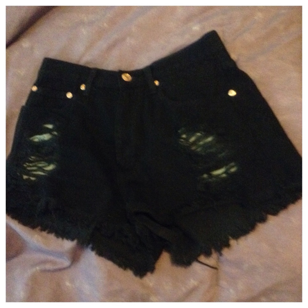 Black short shorts