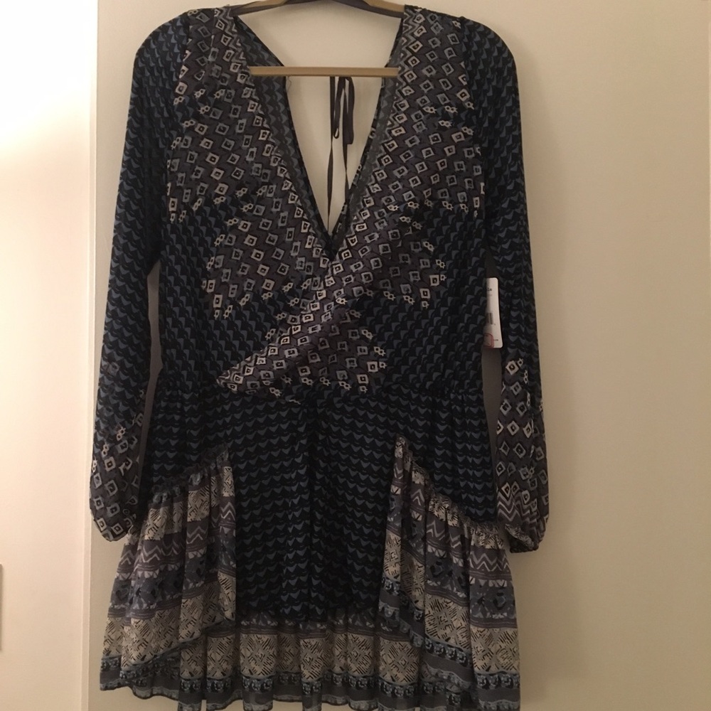 Free people Black Combo tunic shirt dress
