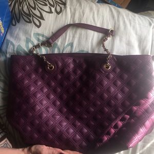 Plum Charming Charlie Zip top Tote