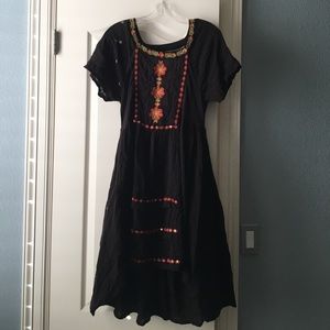 Free People black medium length dress