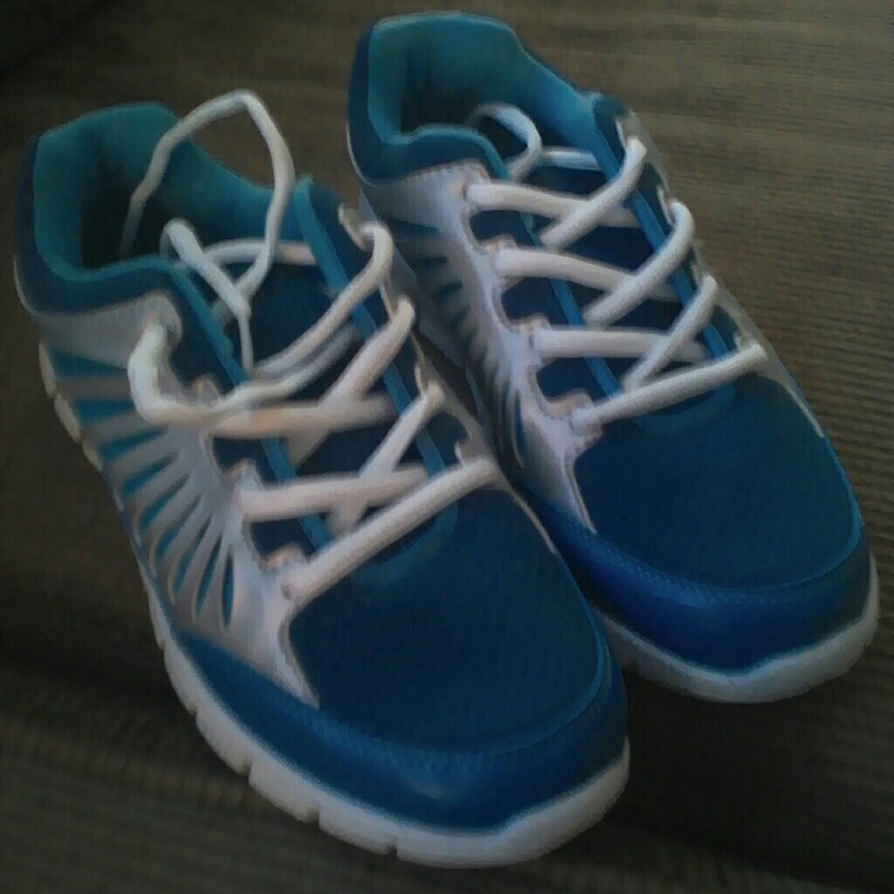 Blue shoes!