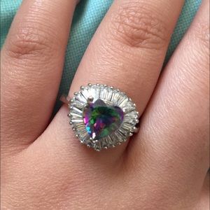 FINAL PRICE Mystic Topaz Heart Shaped Ring