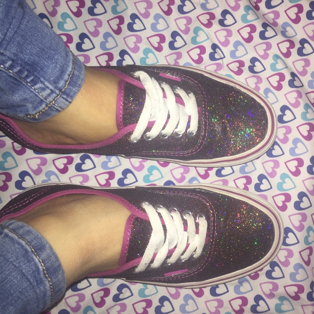 Vans low top glitter shoes