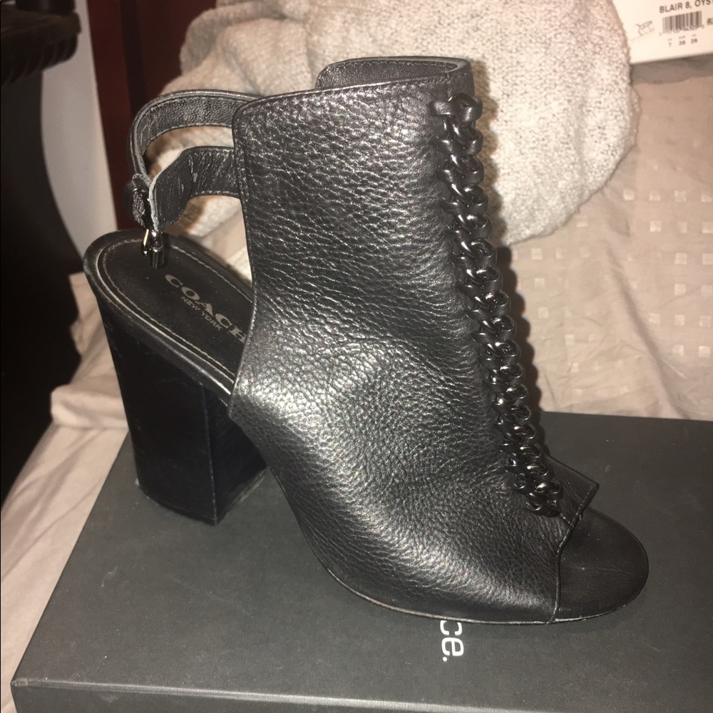 Coach open toe wedges! Size 8.5