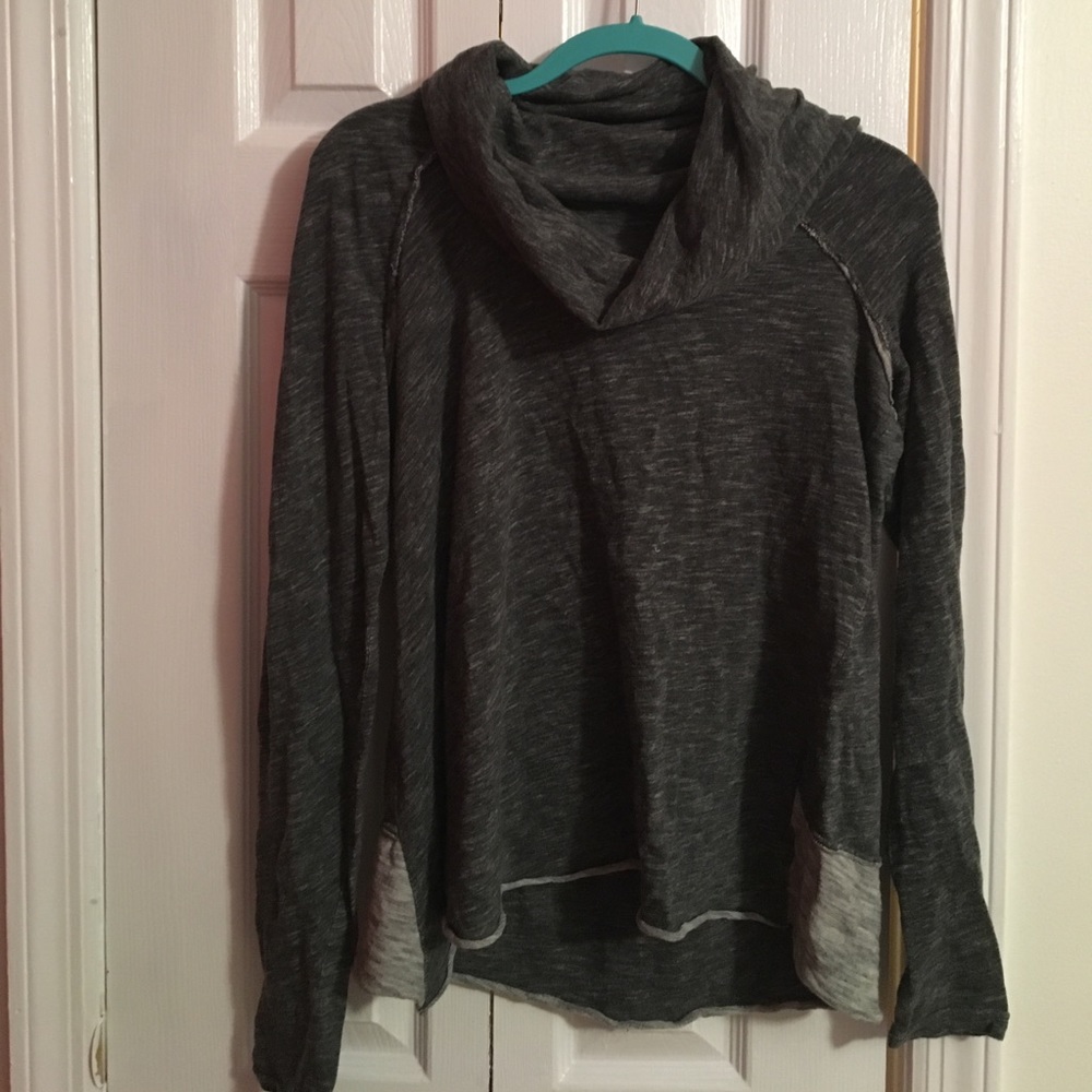 Free People gray cowl neck shirt