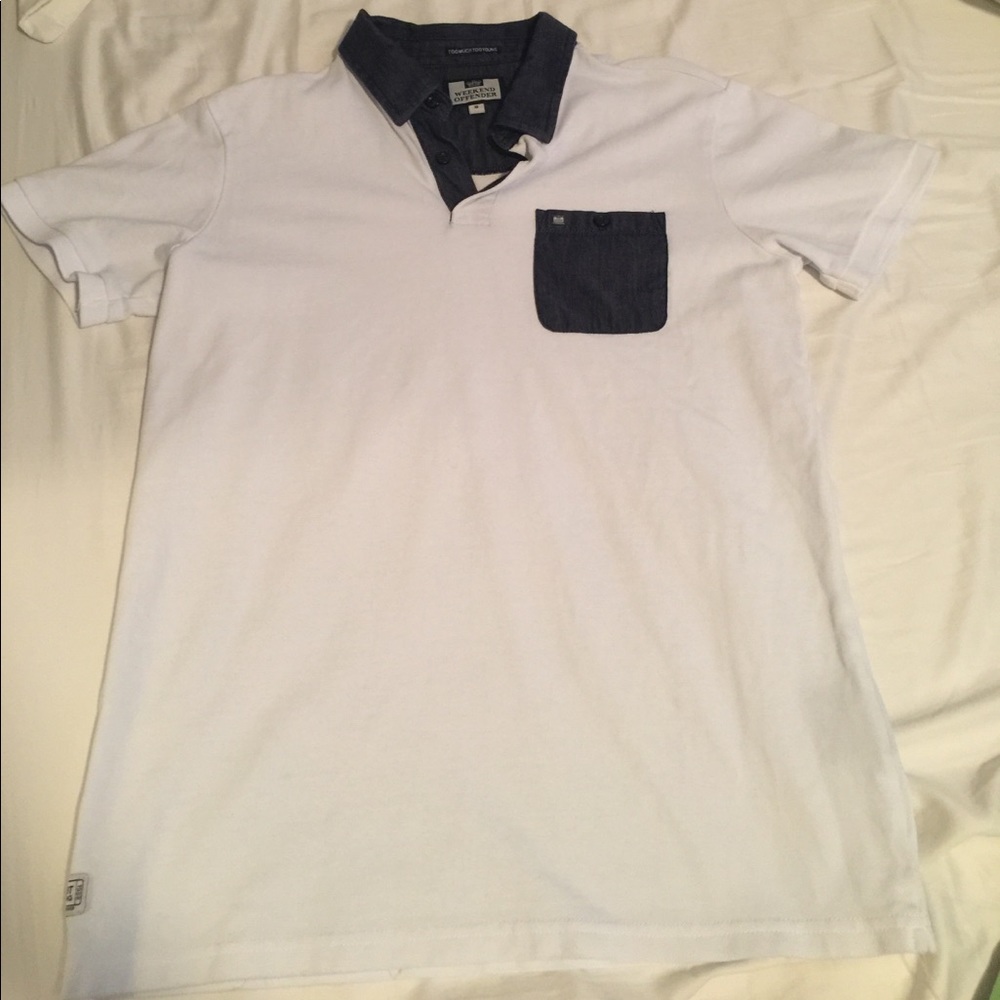 Short Sleeve - Weekend Offender - White/Blue Polo