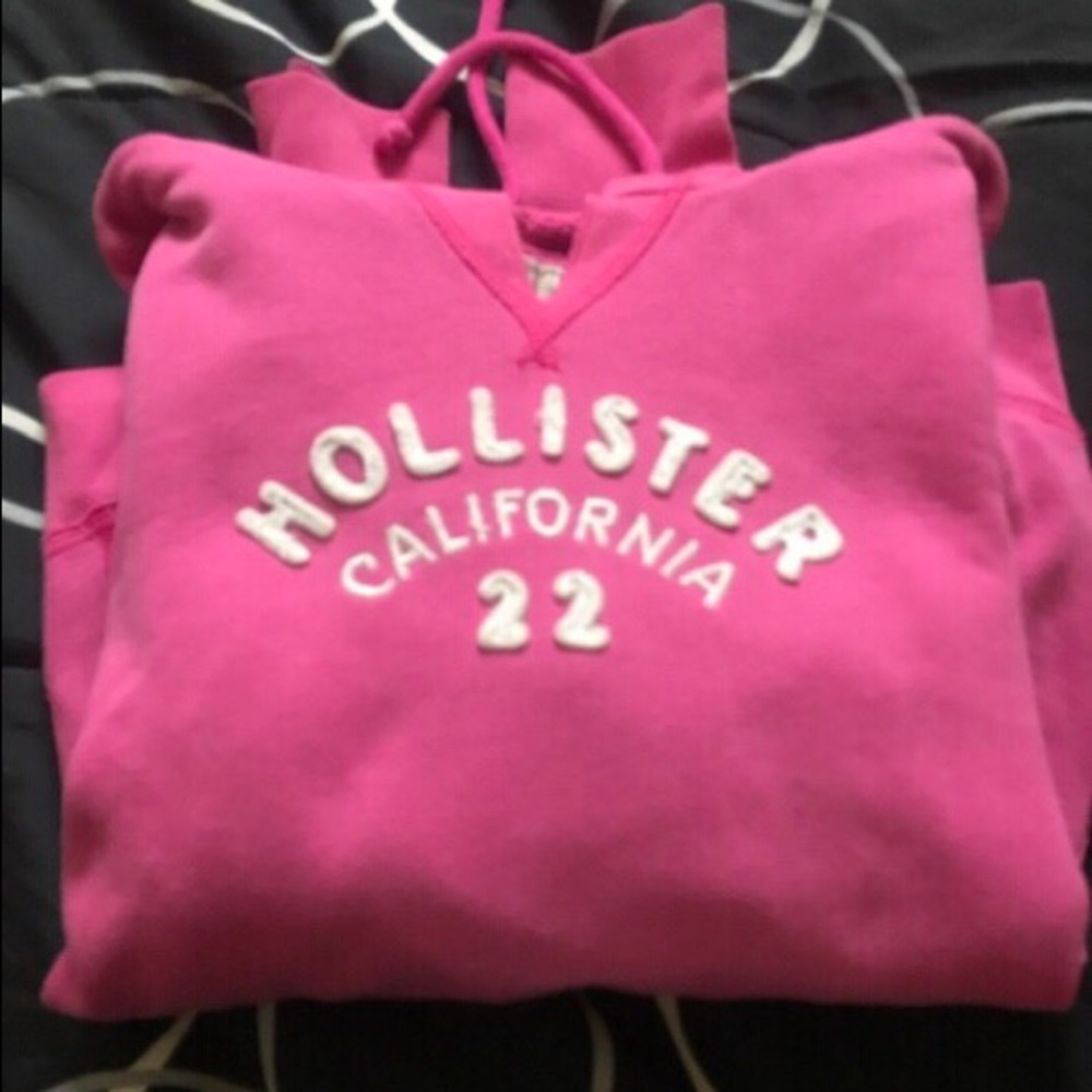 Hollister pink hoodie