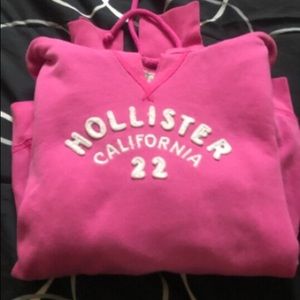Hollister pink hoodie