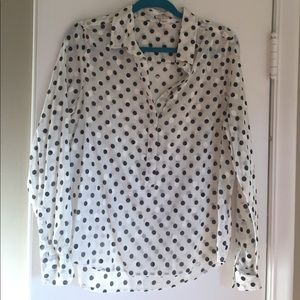J. Crew Polka Dot Button Down