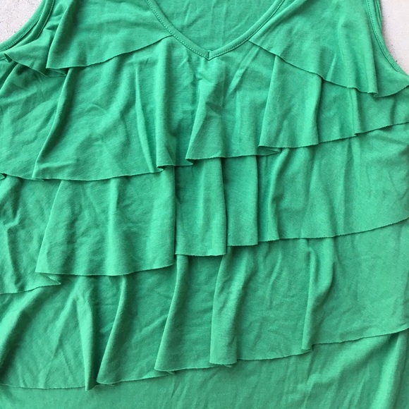 Green Ruffle Blouse - Picture 3 of 5