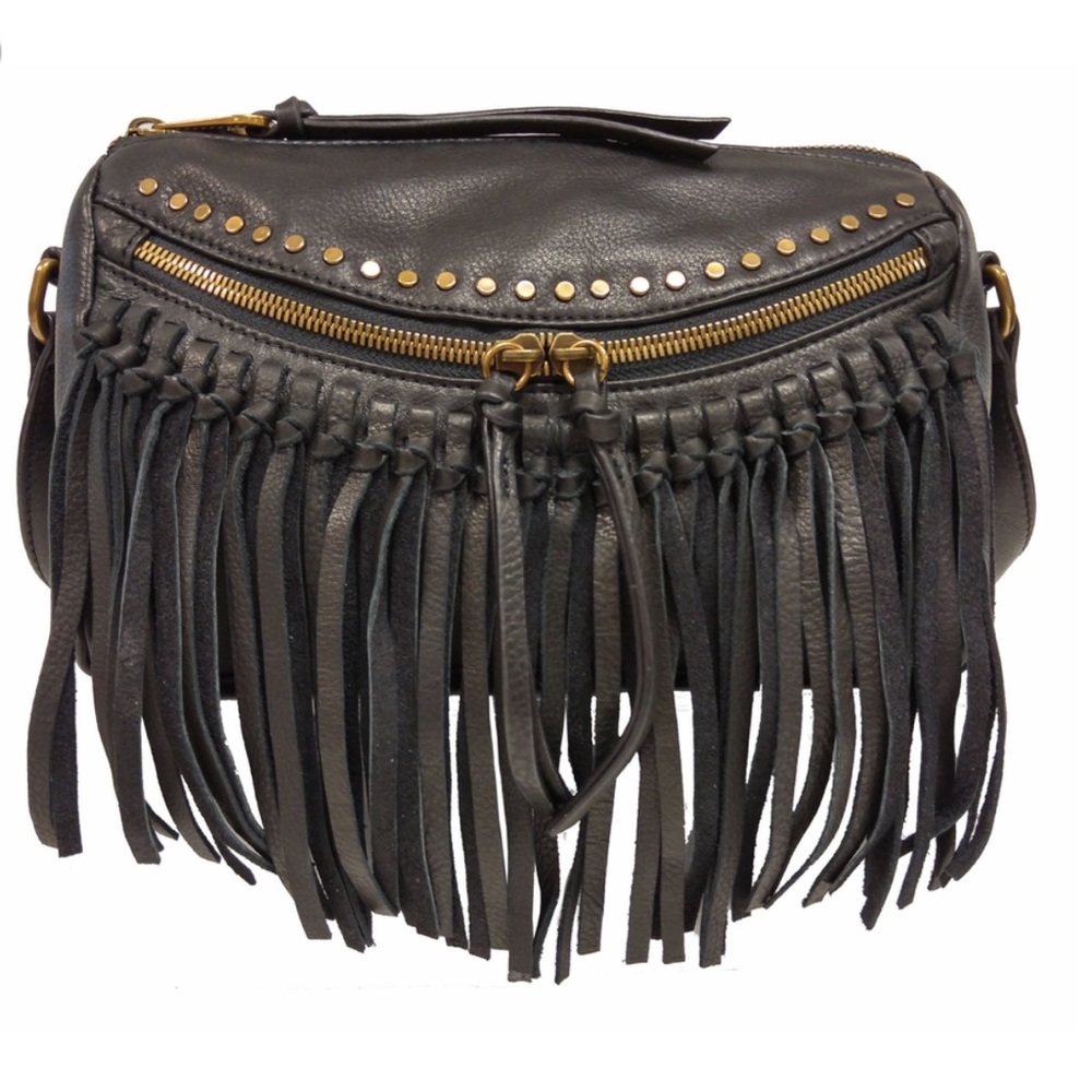 Joelle Hawkens Black Fringe Crossbody