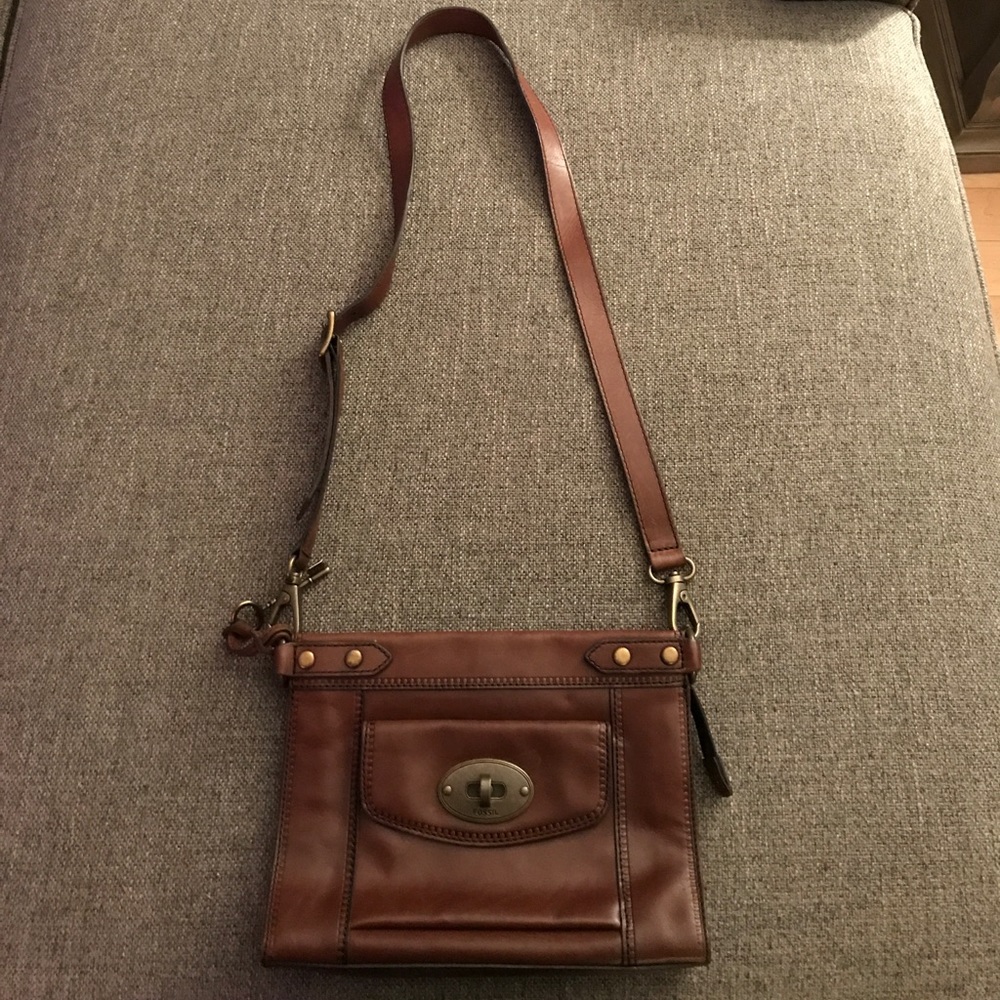 Fossil Brown Leather Satchel