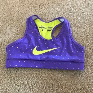Purple Nike sports bra YOUTH