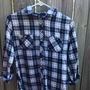 button down flannel long sleeve