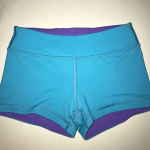 Ivivva REVERSIBLE shorts (blue/purple) size 10