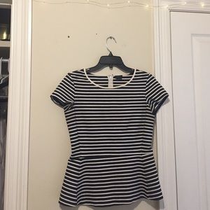 Striped Peplum Shirt