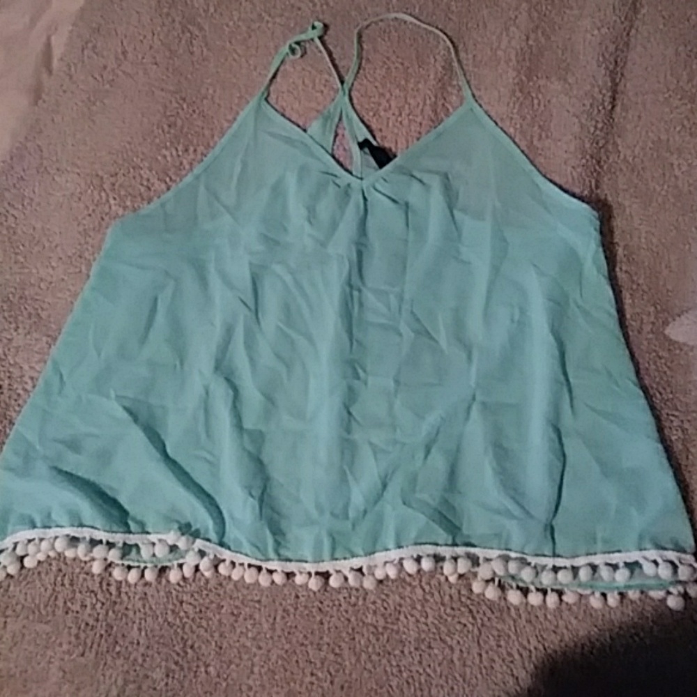 Baby blue crop top