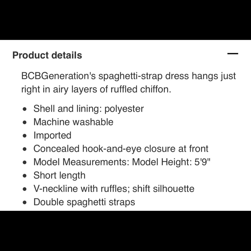 BCBGeneration Ruffle Shift Dress - Picture 3 of 3