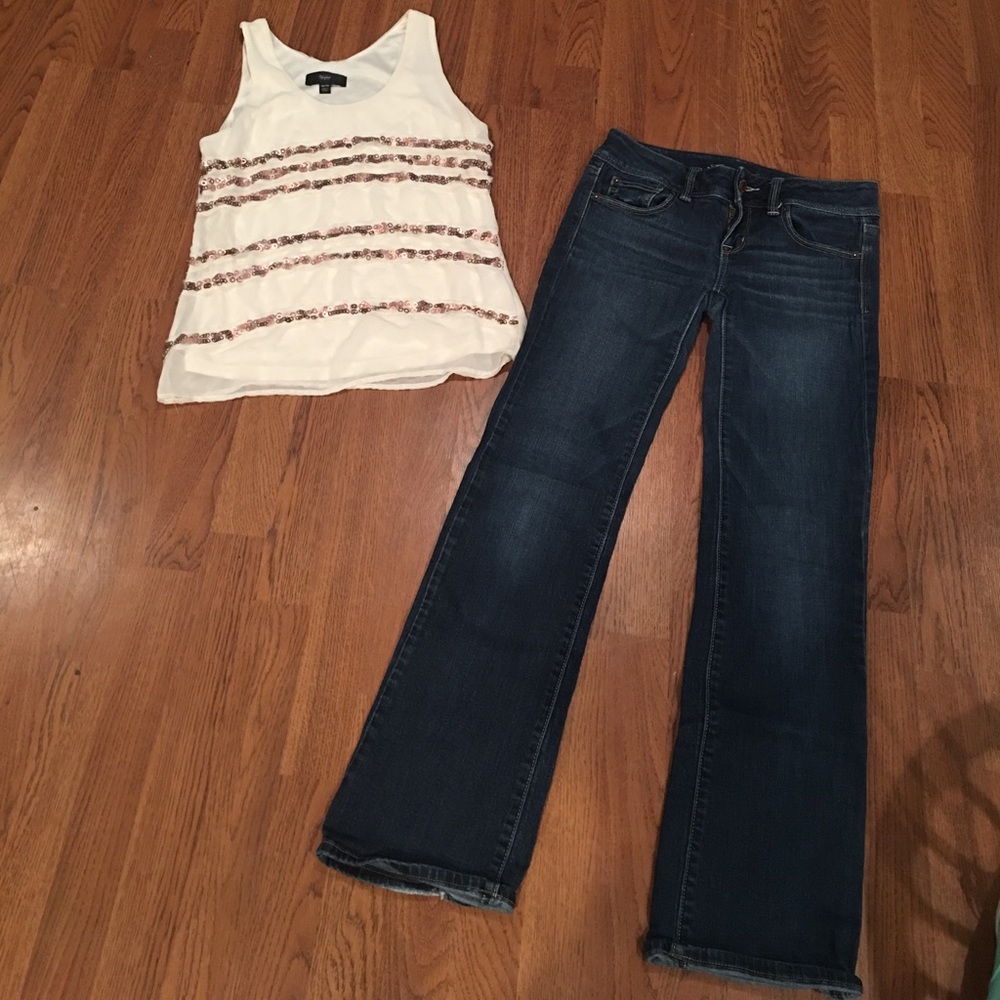 American eagle jeans with tank