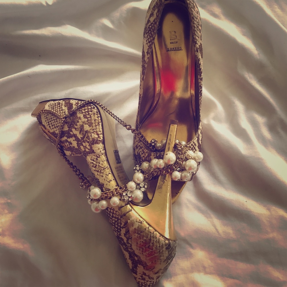 Bakers gold heels