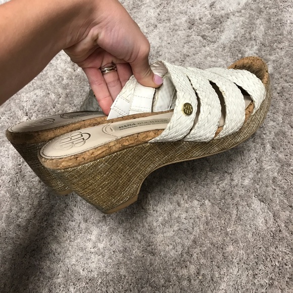 White Wedges with cork Footbed-Size 7 - Picture 2 of 3