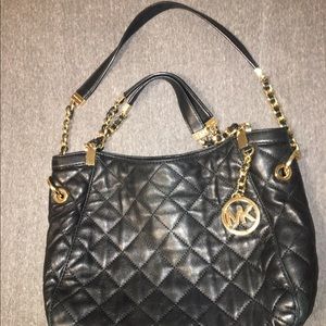 Michael Kors black Susannah quilted handbag