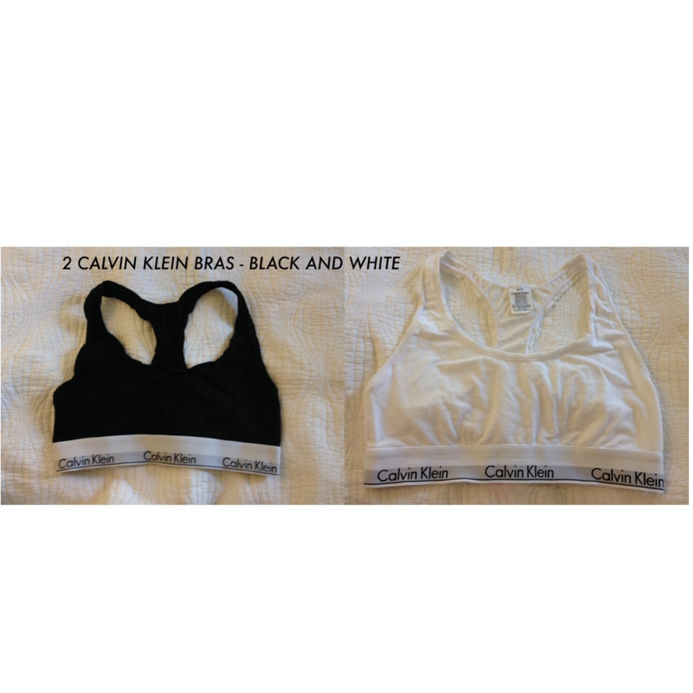 Two Calvin Klein sport bras