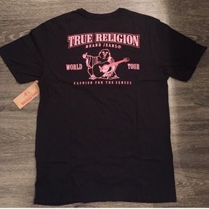black and pink true religion shirt