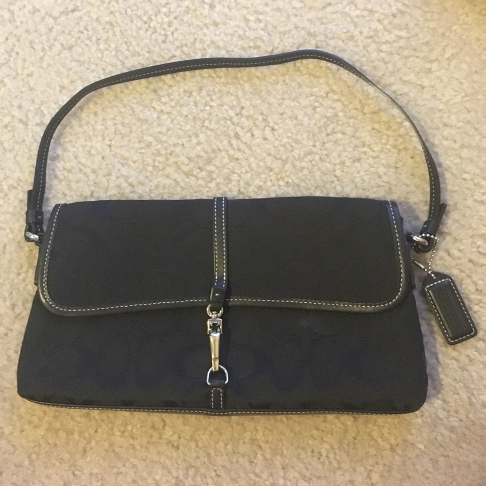 Black Coach logo purse