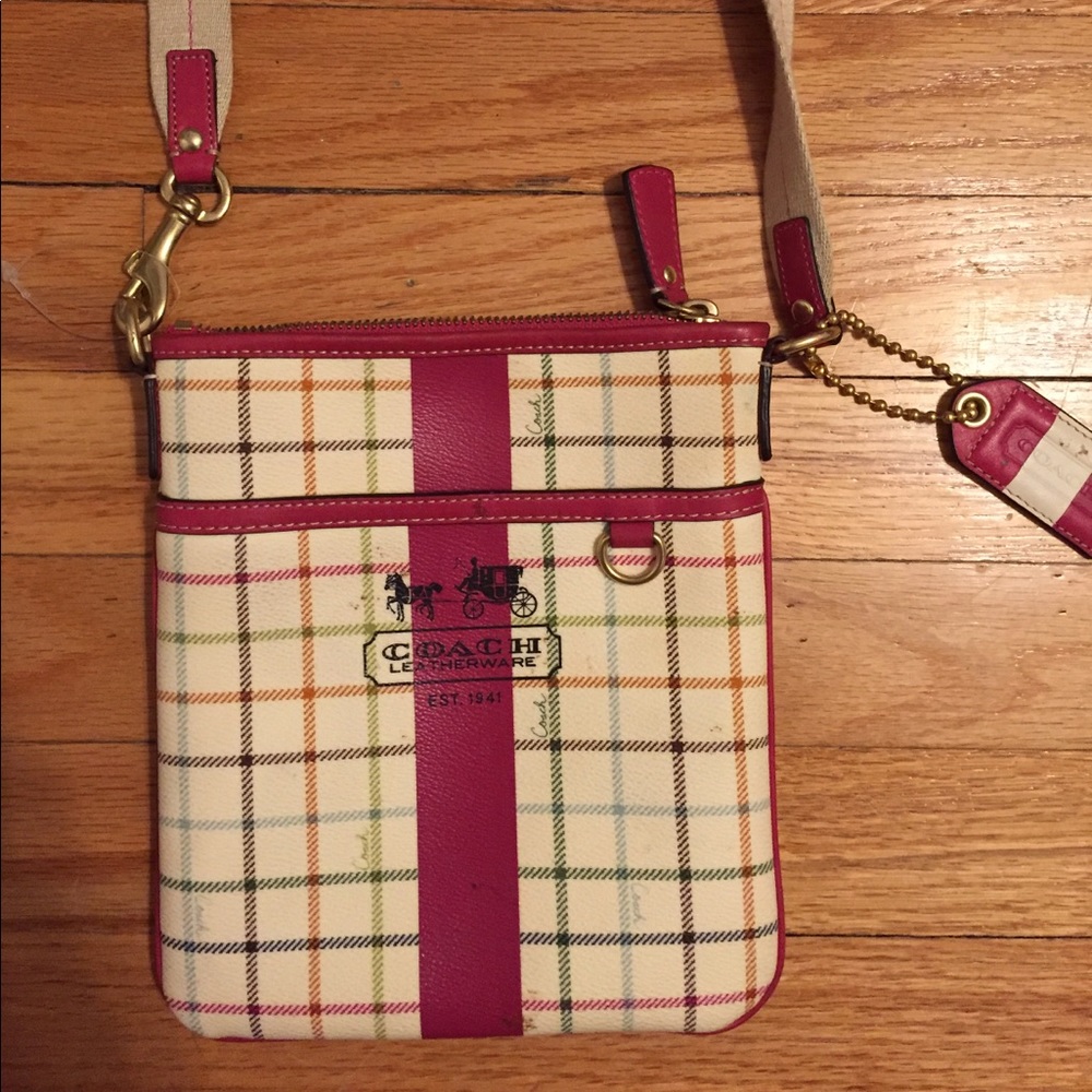Coach Heritage Plaid Tattersall Crossbody Bag
